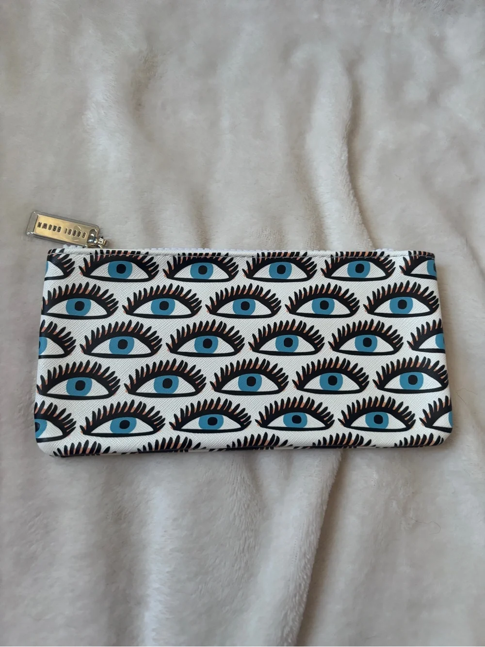 Bobbi Brown Evil Eye Print Cosmetic Bag Makeup Pouch NWOT Travel Beauty Bag